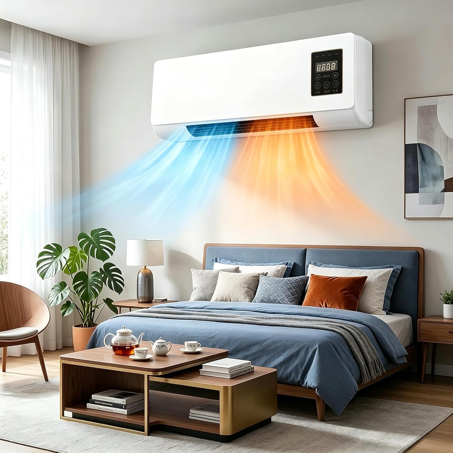 Smart Garden Rooms - Climatiseur mural sans conduit, combiné chauffage