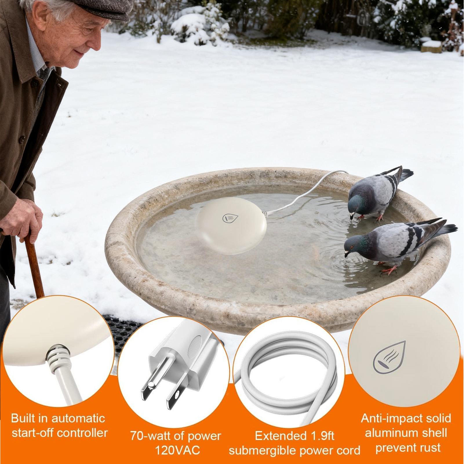Smart Garden Bird Bath - Chauffe-eau pour bain d'oiseaux, abreuvoir intelligent,