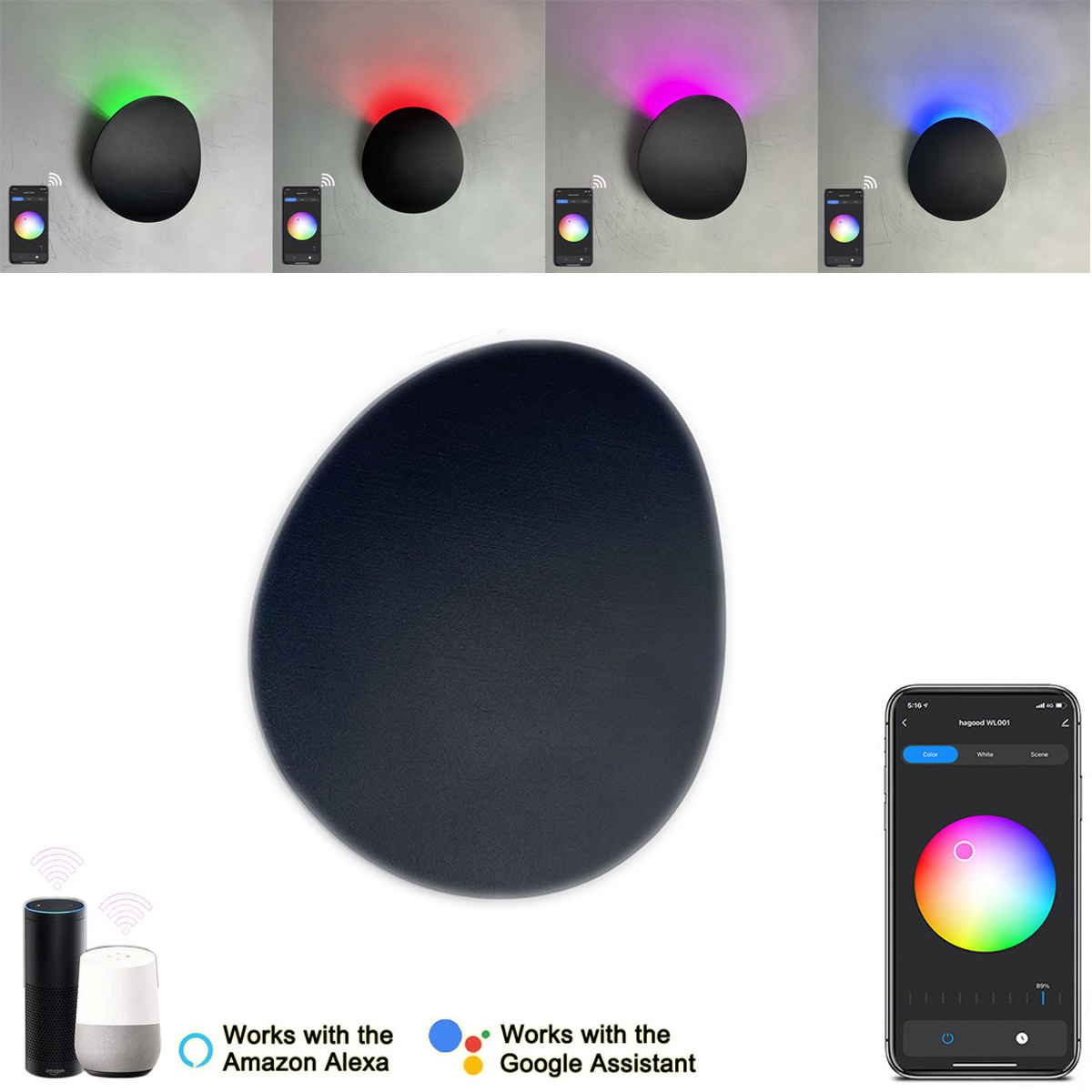 Smart Garden Rooms - Applique Murale LED RGBW Intelligente Wifi