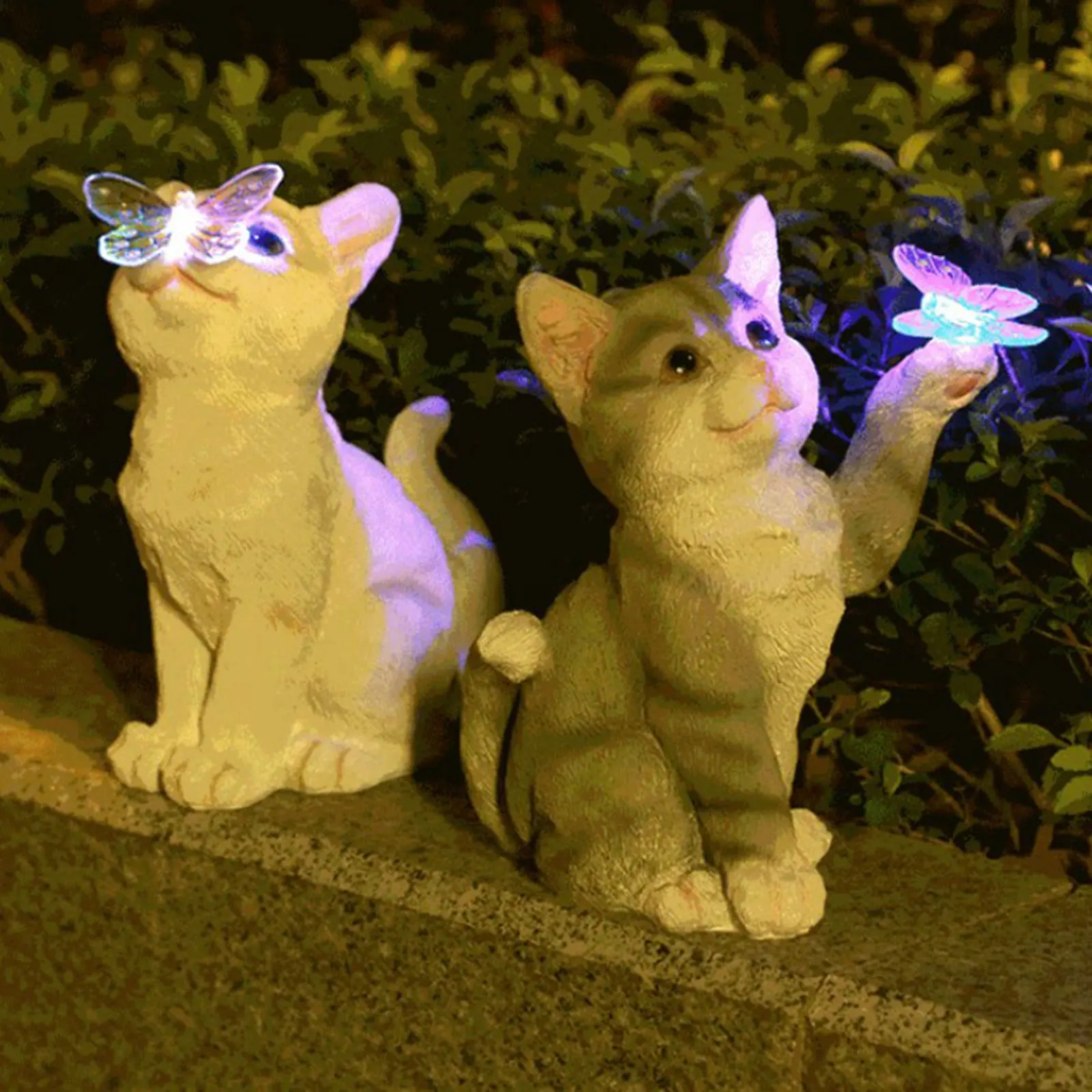 Smart Garden Spotlights - Sculpture de chat en plein air,