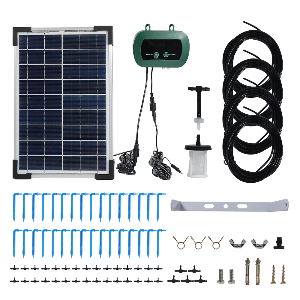 Smart Garden Kit - Équipement d'hydroponie solaire, pompes à micro-goutteurs,