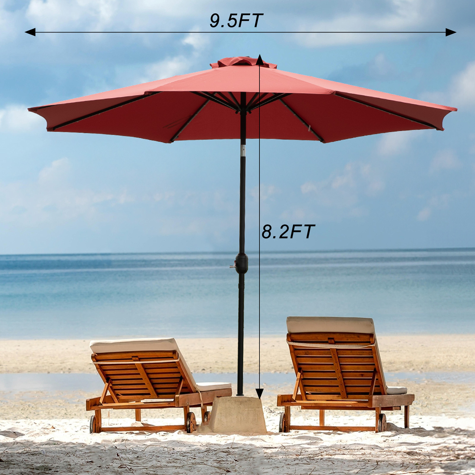 JHK Parasol de patio solaire d - Smart Garden Umbrella avis et prix
