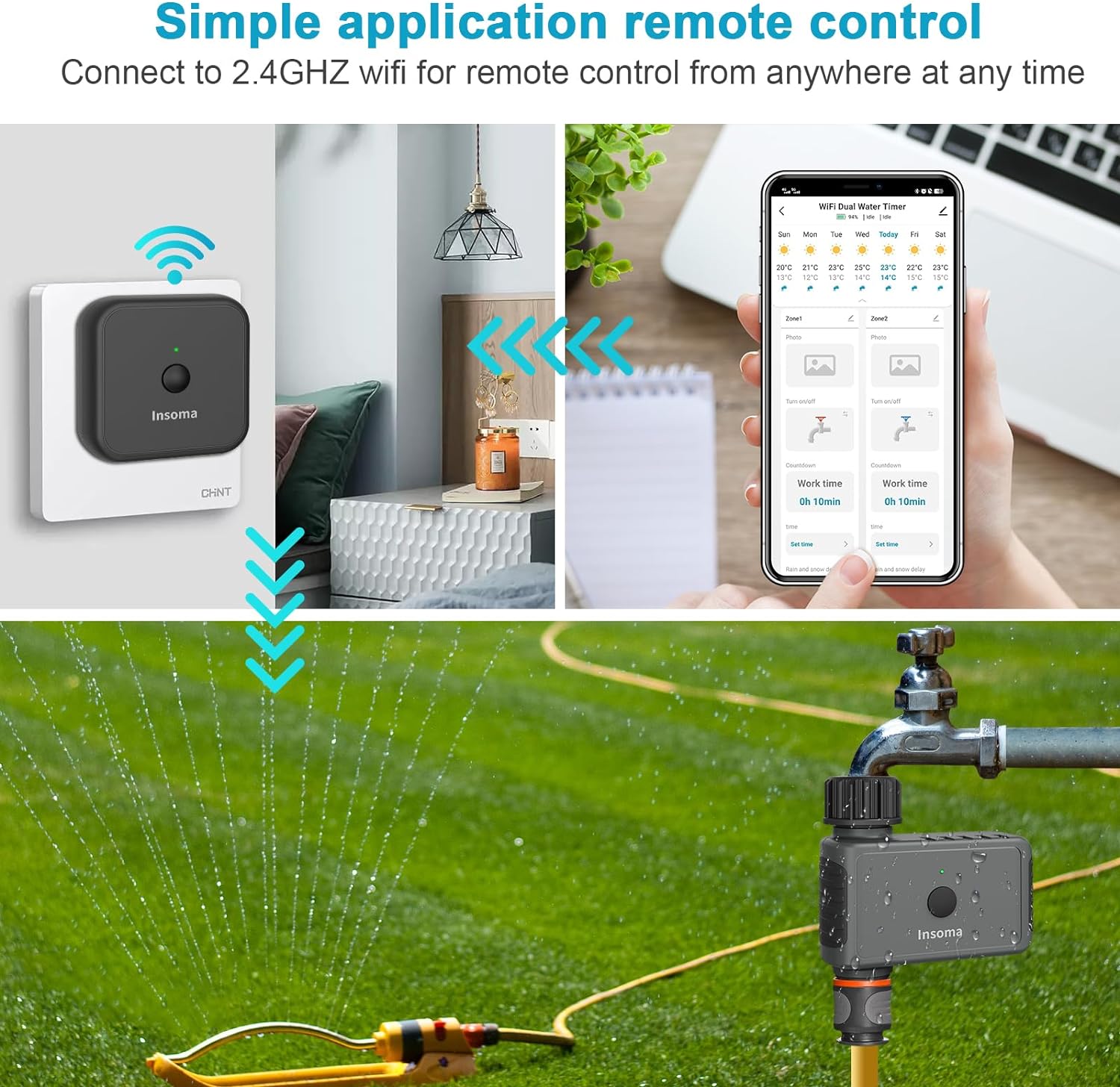 Insoma Wifi minuterie d'arrosa - Smart Garden Keeper avis et prix